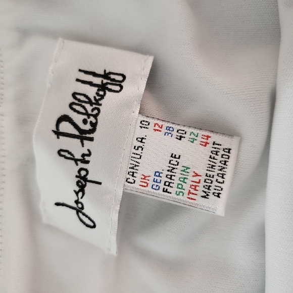 Joseph Ribkoff made in Canada Black White Chevron Tulip Skirt Elastic Waist, 10 - Picture 4 of 13